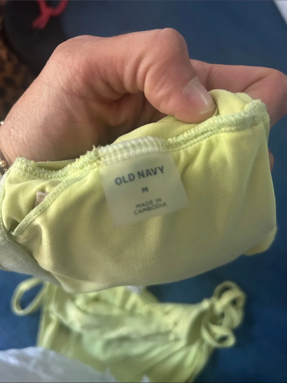 Old Navy Pale Yellow Textured Two-Piece Bikini